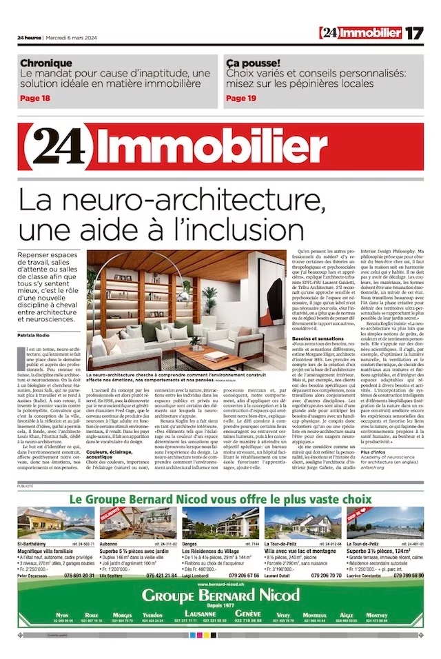 24 Immobilier – La neuro-architecture, une aide à l’inclusion (2)