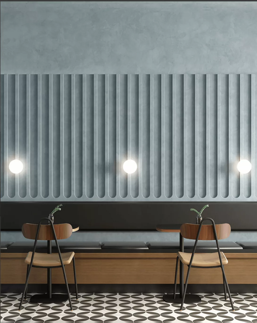 Coffee Light Blue, Interior design · café