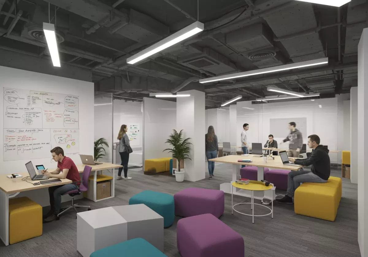 Coworking interior design: maximize collaboration with a modern space
