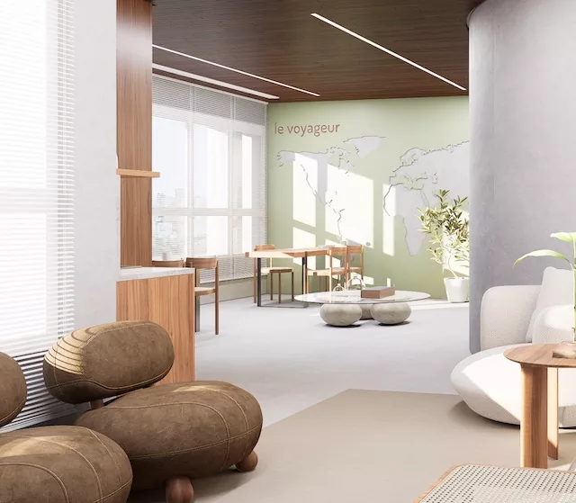 Le Voyageur Office, Design d'intérieur · bureaux