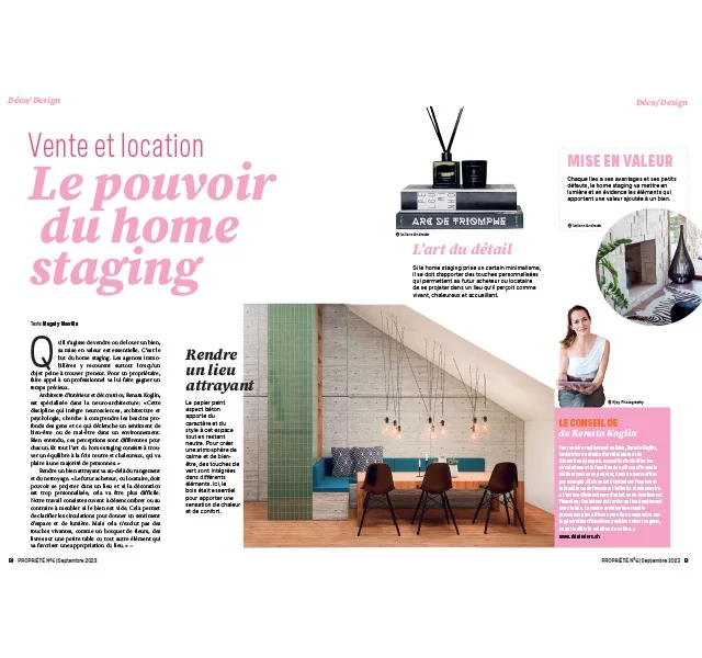 Propriété Magazine Switzerland – The powerful impact of home staging