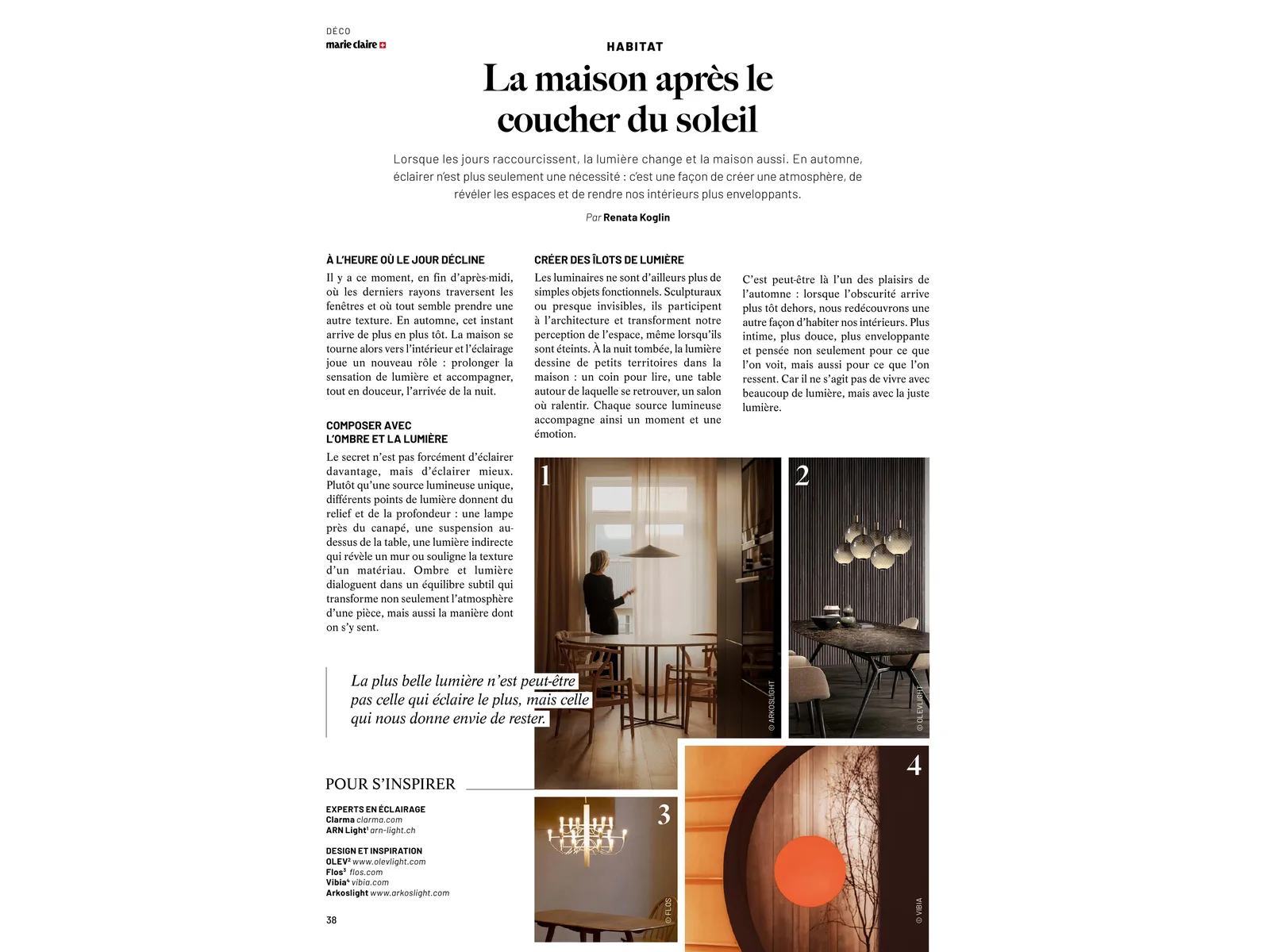 Marie Claire – Design d’intérieur : La maison après le coucher du soleil (3)