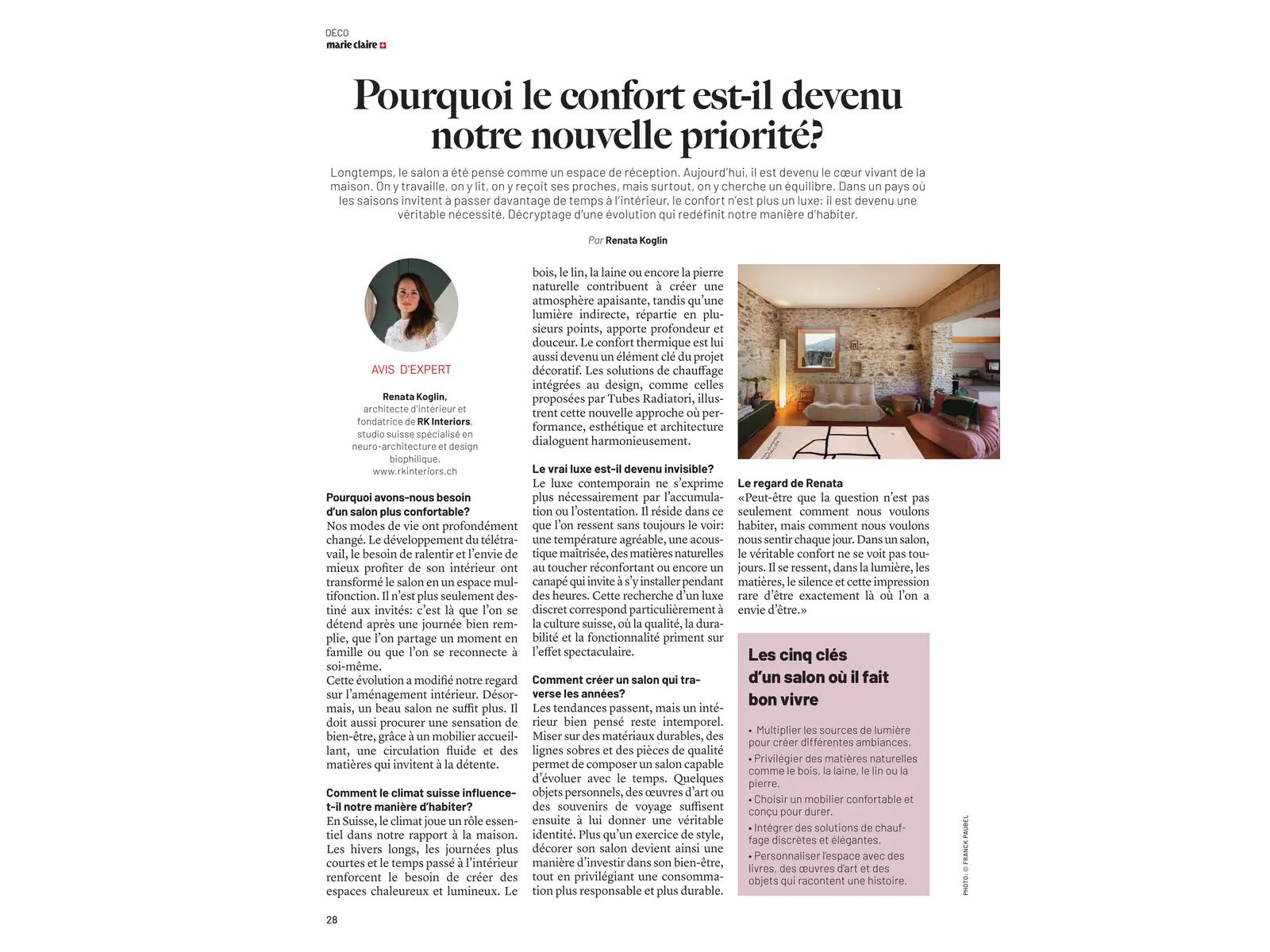 Marie Claire – Interior Design: Why Comfort Has Become Our New Priority (3)